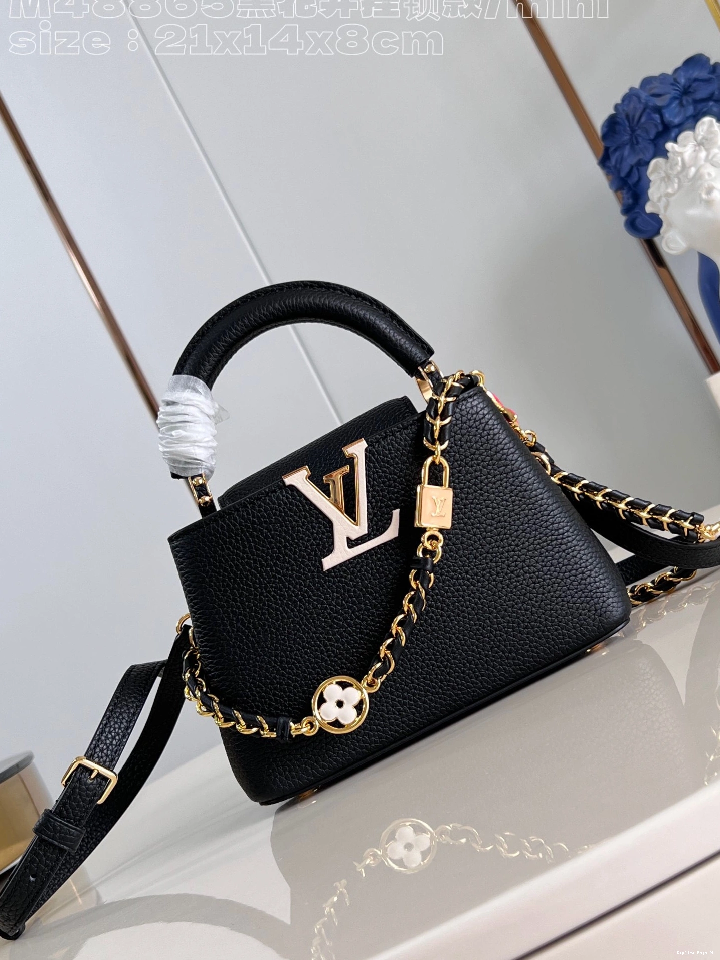 Cheap MINI-21*14*8CM CAPUCINES LOUIS VUITTON 0720